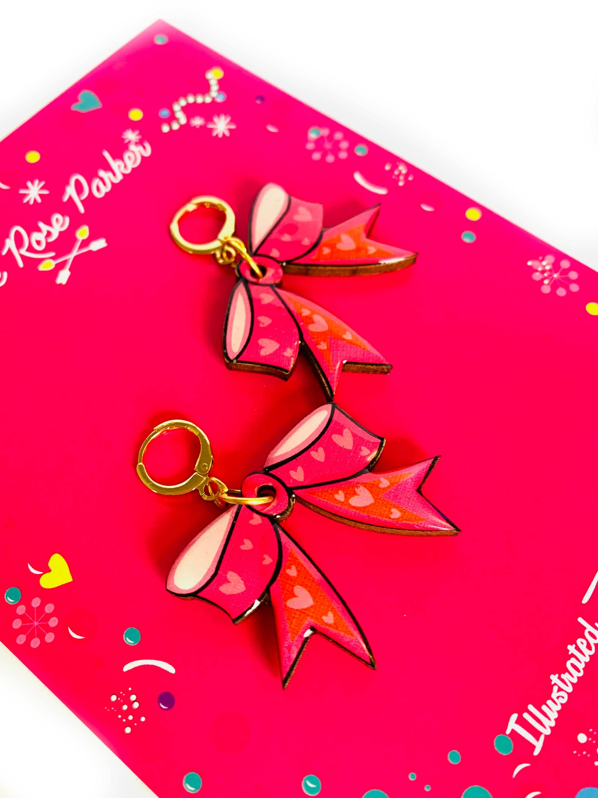Big bow earrings statement earrings summer earrings big-4
