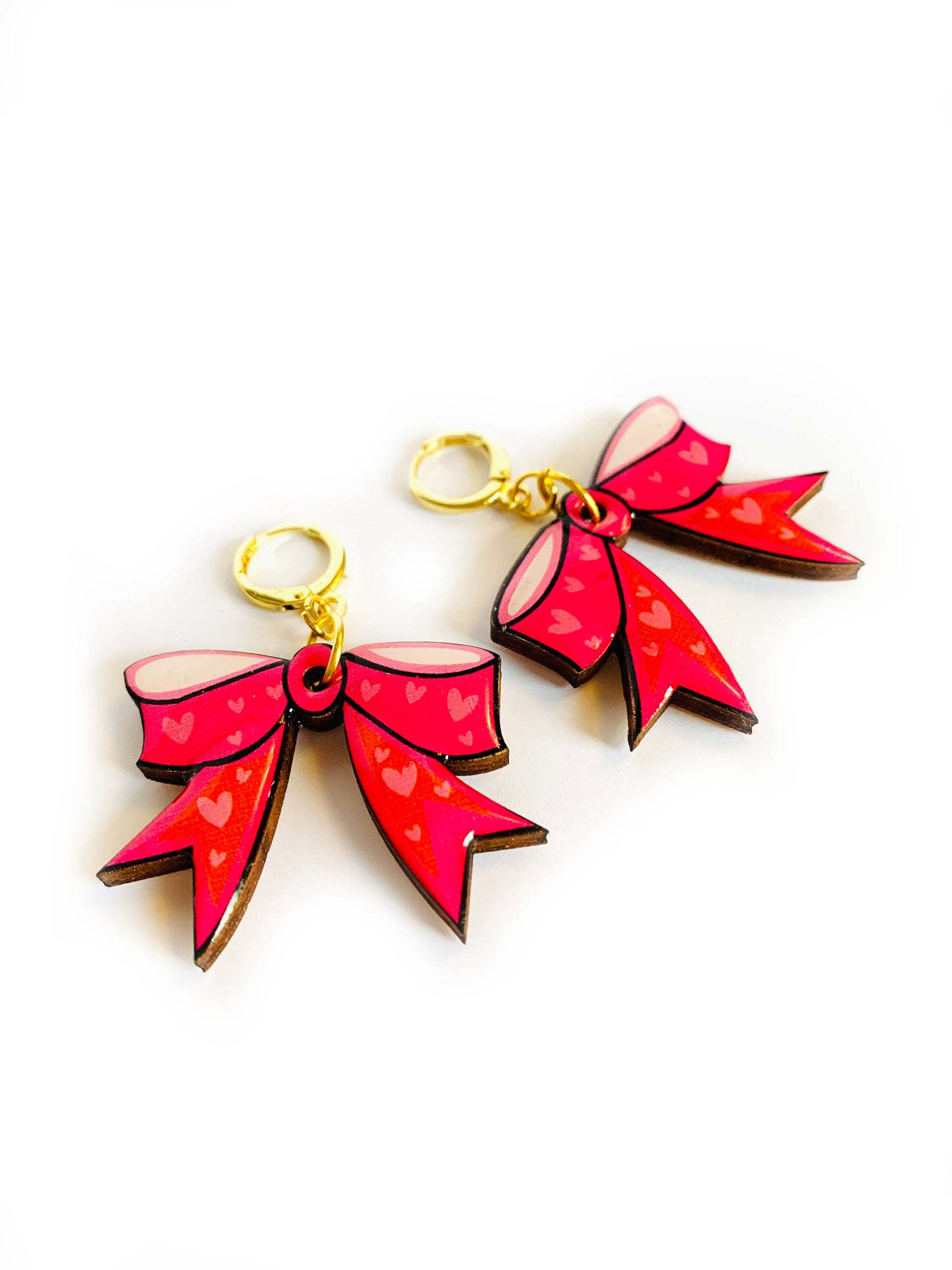 Big bow earrings statement earrings summer earrings big-1